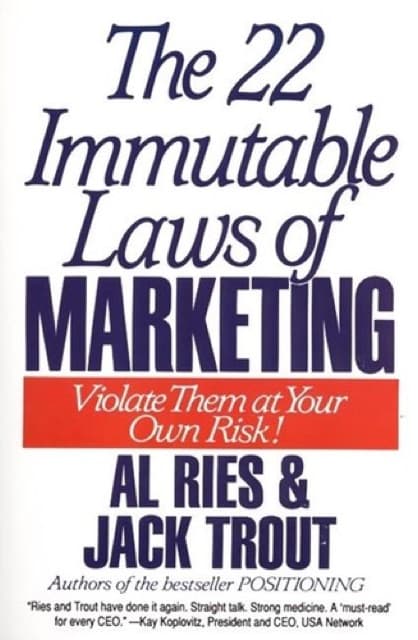 The 22 Immutable Laws of Marketing book cover